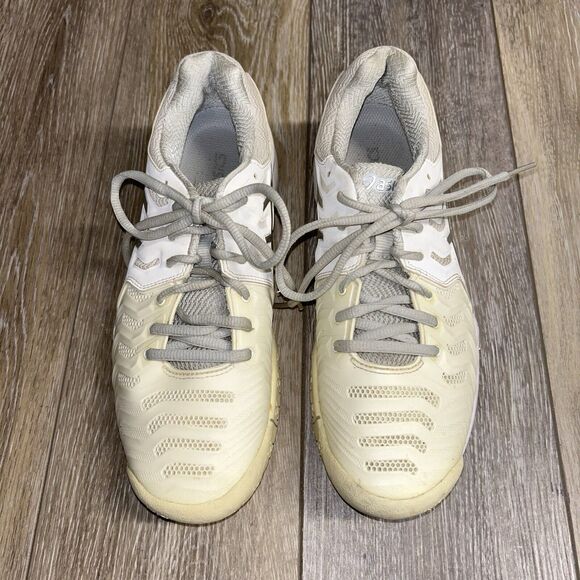 Asics Gel Resolution 7 E751Y Women's US Size 8 White Running Sneaker Shoes - Picture 4 of 11